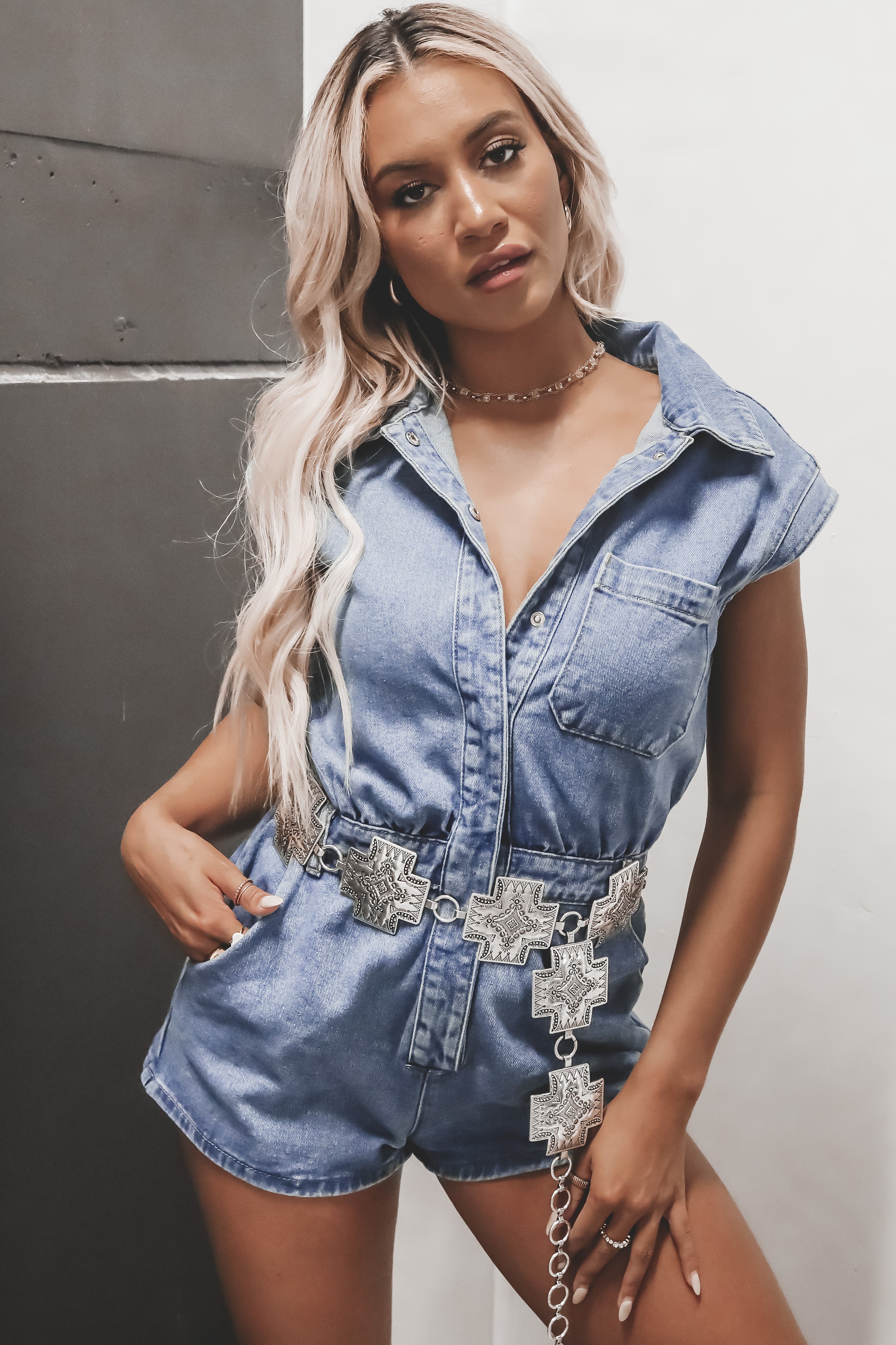 Denim Makes Everything Better Button Up Romper